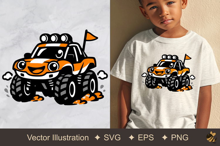 Cute Desert Buggy Vector Illustration