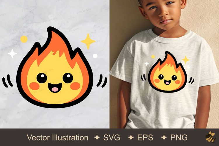 Warm Keeping Fire Vector Illustration example image 1