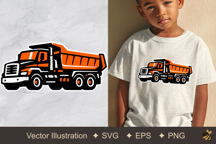 Dumping Truck Illustration Vector Illustration