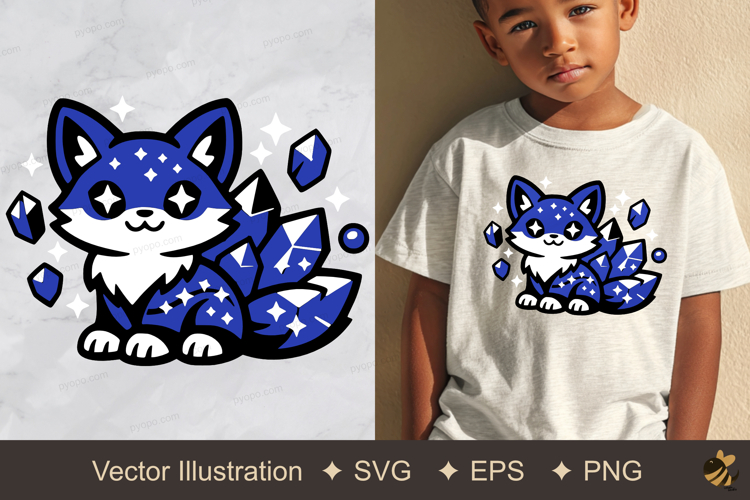 Crystal Fox Vector Illustration