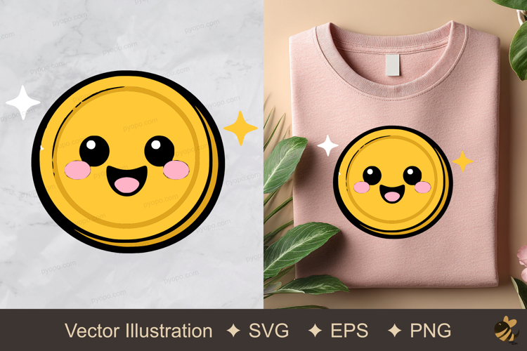 Lucky Coin Vector Illustration example image 1