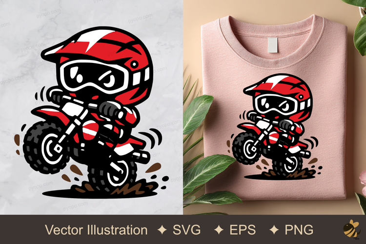 Cute Mini Trail Vector Illustration