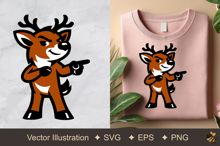Arrogant Deer Vector Illustration