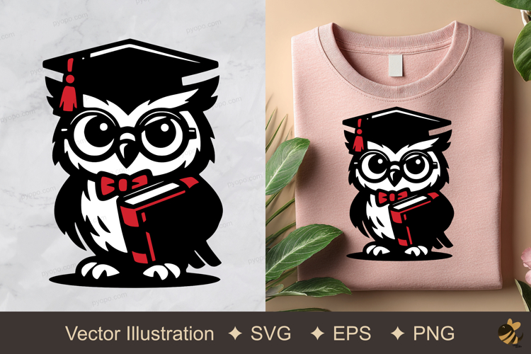 Professor Owl Vector Illustration