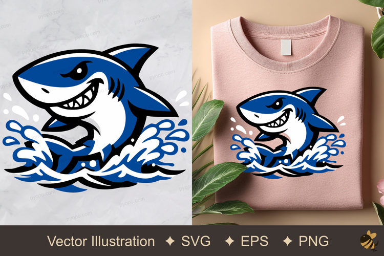 Shark Smirk Vector Illustration