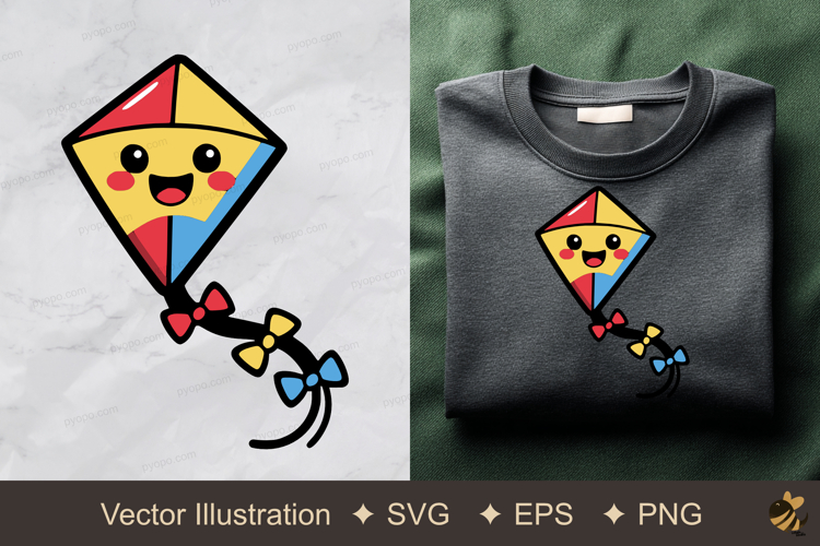 Cheerful Kite Vector Illustration example image 1