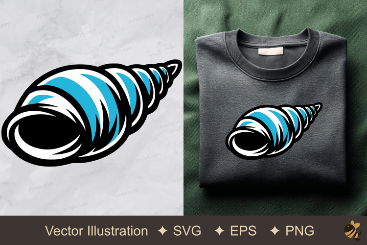 Seashell Motif Vector Illustration