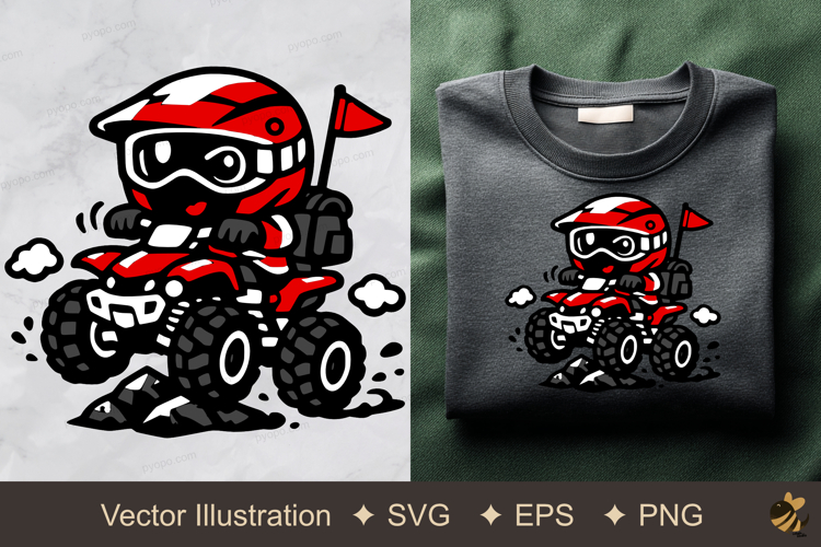 Tiny ATV Explorer Illustration