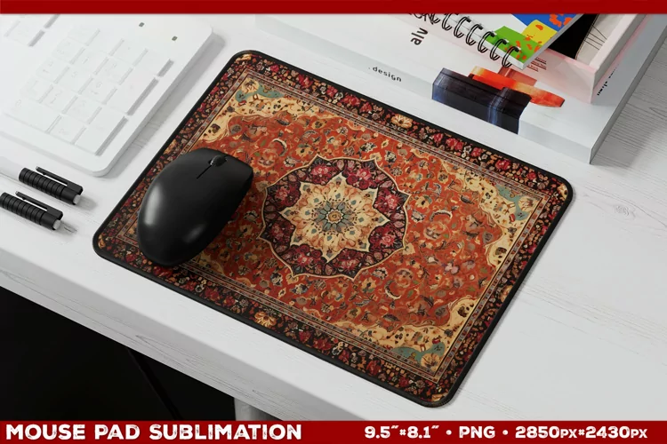 Persian Carpet Design Mousepad Sublimation Design