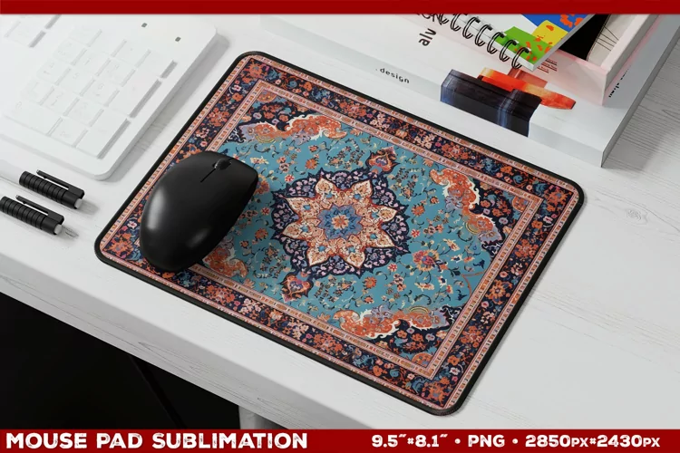 Persian Carpet Design Mousepad Sublimation Design