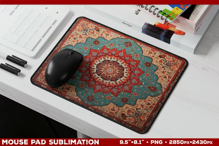 Persian Carpet Design Mousepad Sublimation Design
