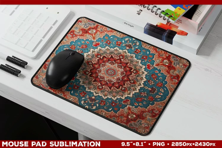 Persian Carpet Design Mousepad Sublimation Design