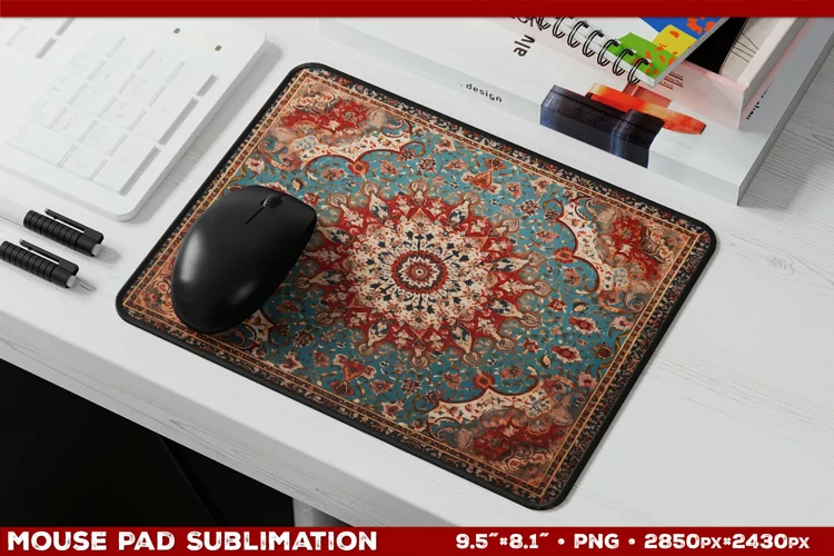 Persian Carpet Design Mousepad Sublimation Design