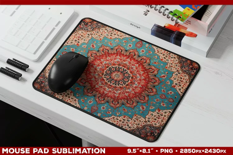 Persian Carpet Design Mousepad Sublimation Design