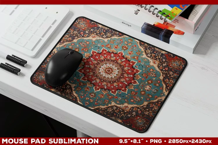 Persian Carpet Design Mousepad Sublimation Design
