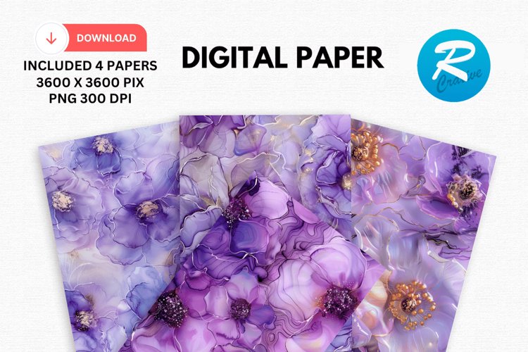 Iridescent Alcohol Ink Digital Paper, Alcohol Ink Background