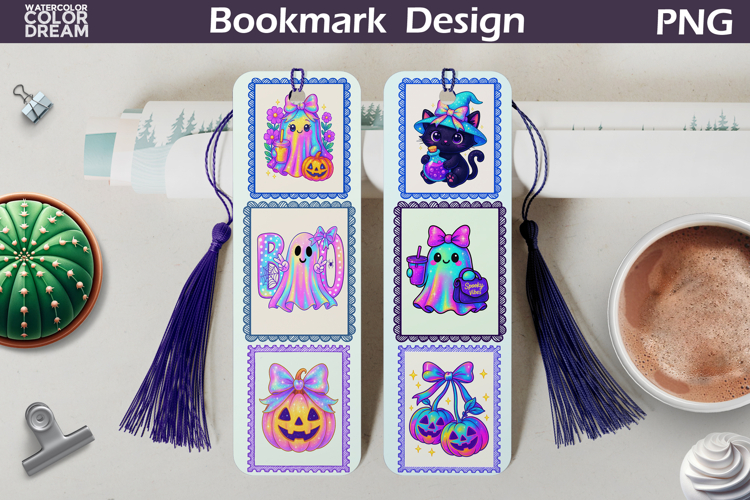 Halloween Postage Stamp Bookmark | Iridescent Bookmark