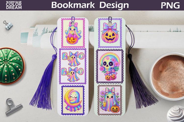 Halloween Postage Stamp Bookmark | Iridescent Bookmark