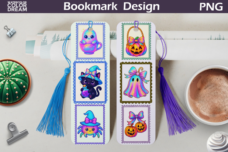 Halloween Postage Stamp Bookmark | Iridescent Bookmark