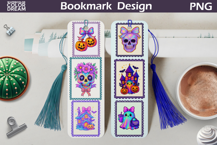 Halloween Postage Stamp Bookmark | Iridescent Bookmark