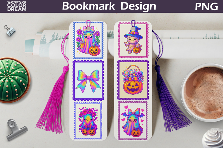 Halloween Postage Stamp Bookmark | Iridescent Bookmark