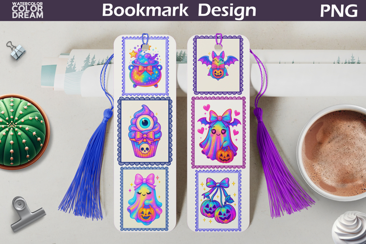 Halloween Postage Stamp Bookmark | Iridescent Bookmark