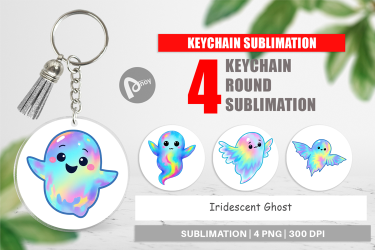 Keychain Iridescent Ghost