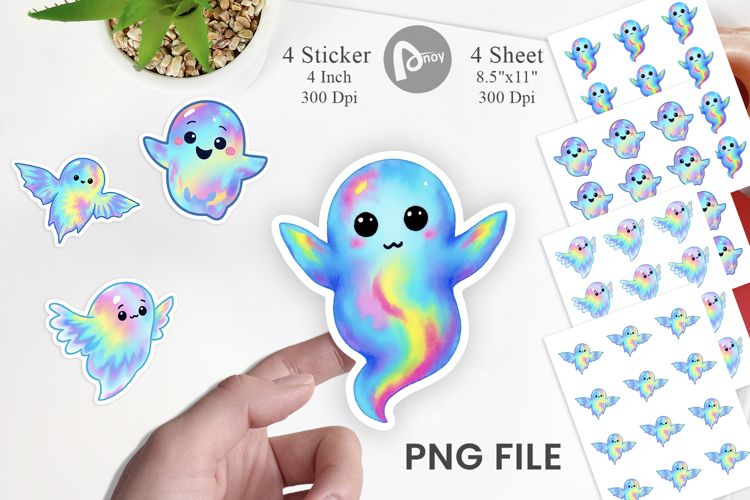 Iridescent Ghost Sticker