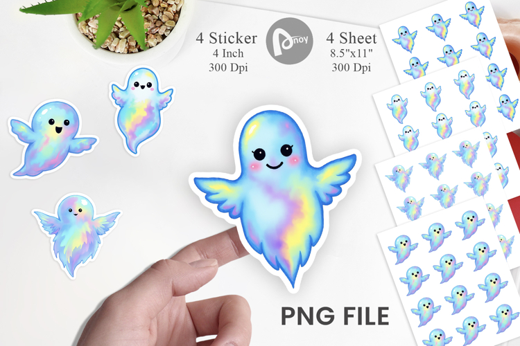Iridescent Ghost Sticker