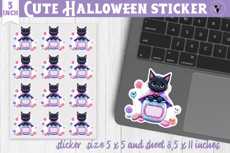 Iridescent Halloween Sticker | Halloween printable