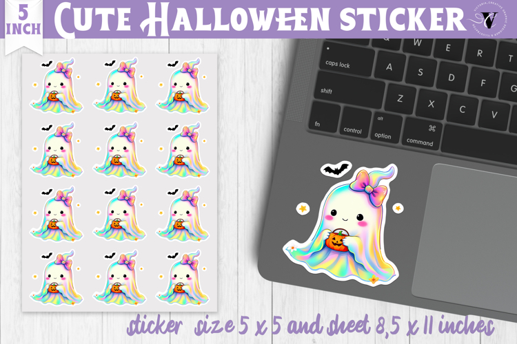 Iridescent Halloween Sticker | Halloween printable