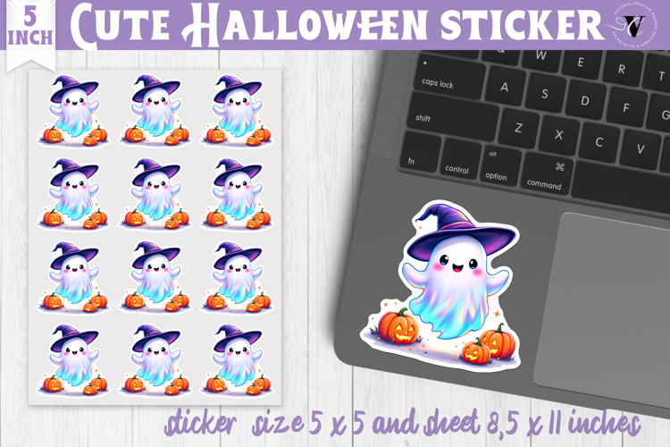 Iridescent Halloween Sticker | Halloween printable