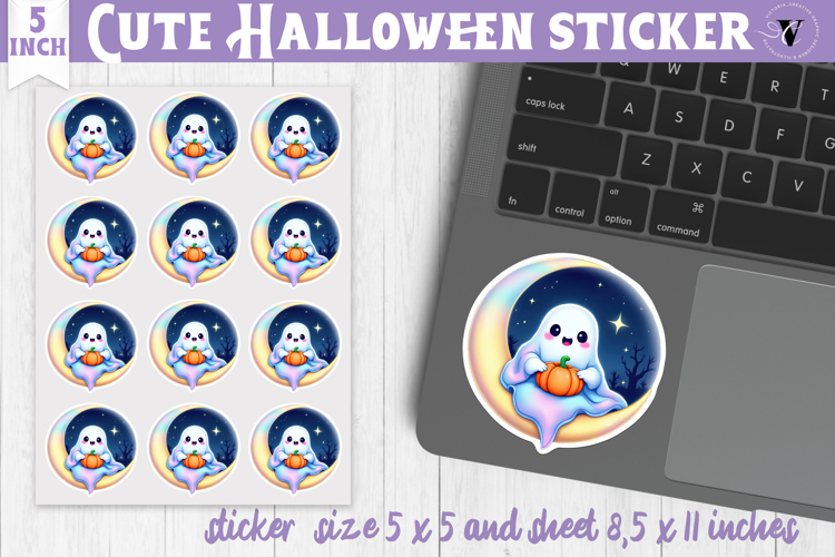 Iridescent Halloween Sticker | Halloween printable