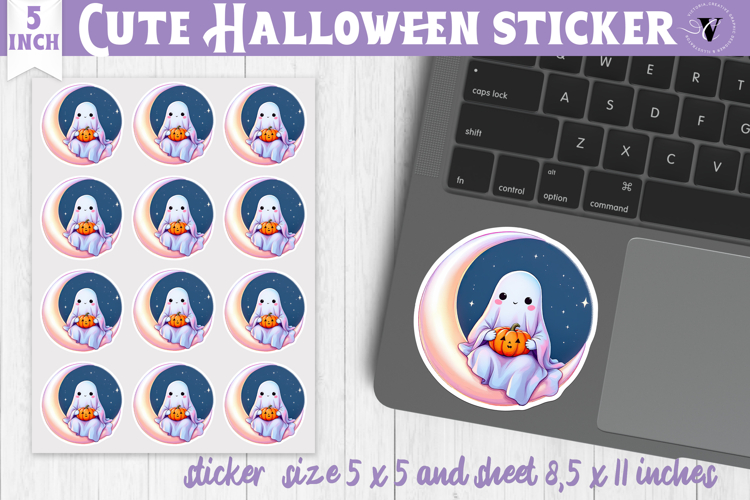 Iridescent Halloween Sticker | Halloween printable