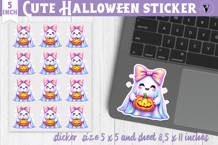 Iridescent Halloween Sticker | Halloween printable