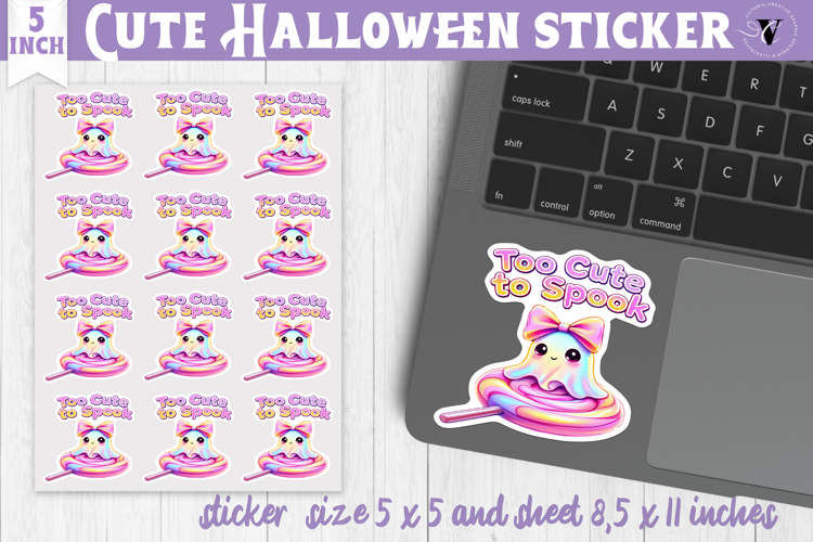 Iridescent Halloween Sticker | Halloween printable