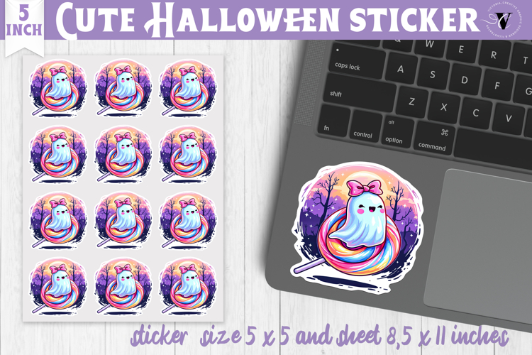 Iridescent Halloween Sticker | Halloween printable