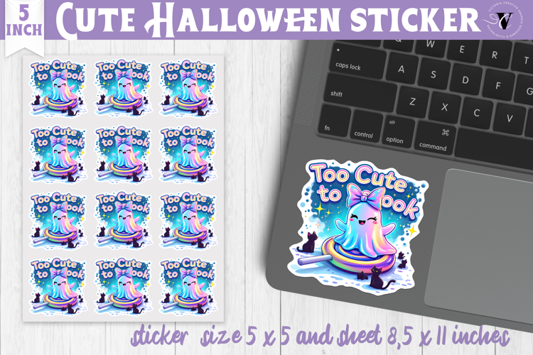 Iridescent Halloween Sticker | Halloween printable