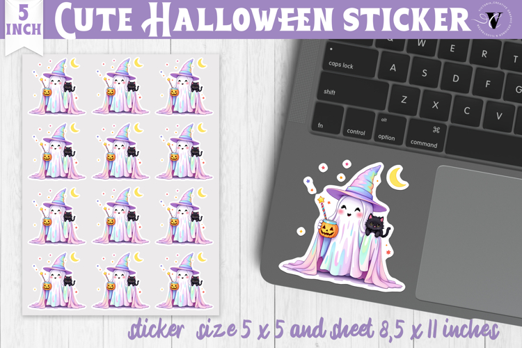 Iridescent Halloween Sticker | Halloween printable