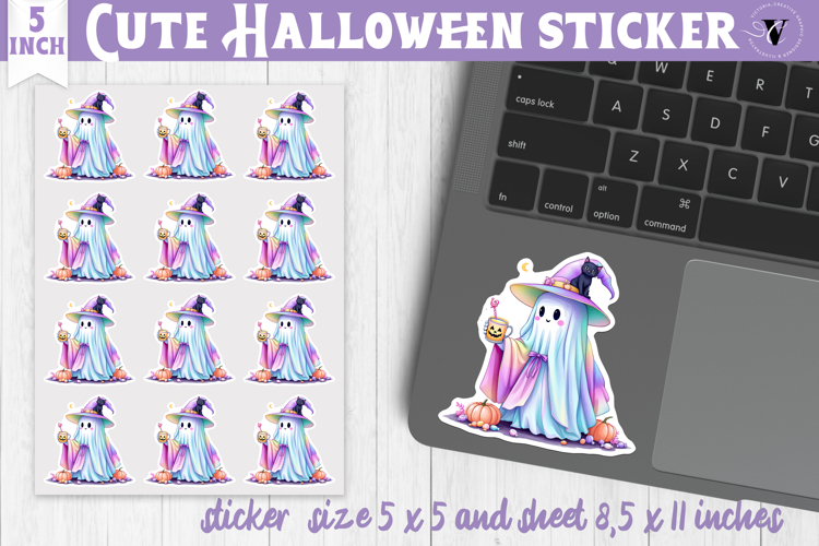 Iridescent Halloween Sticker | Halloween printable