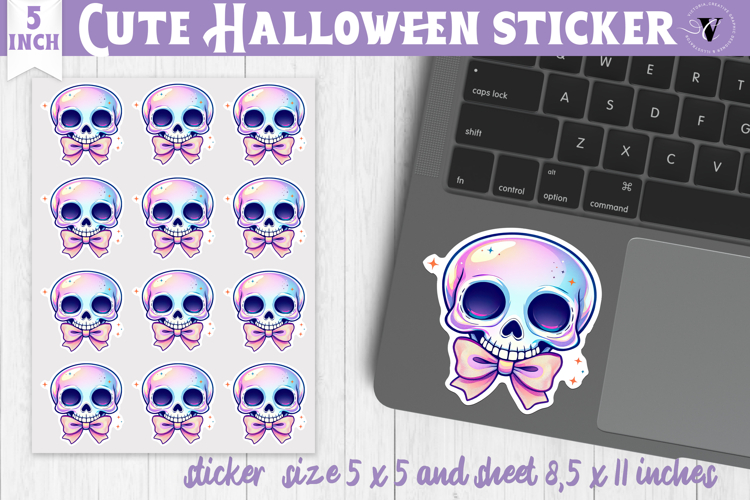 Iridescent Halloween Sticker | Halloween printable