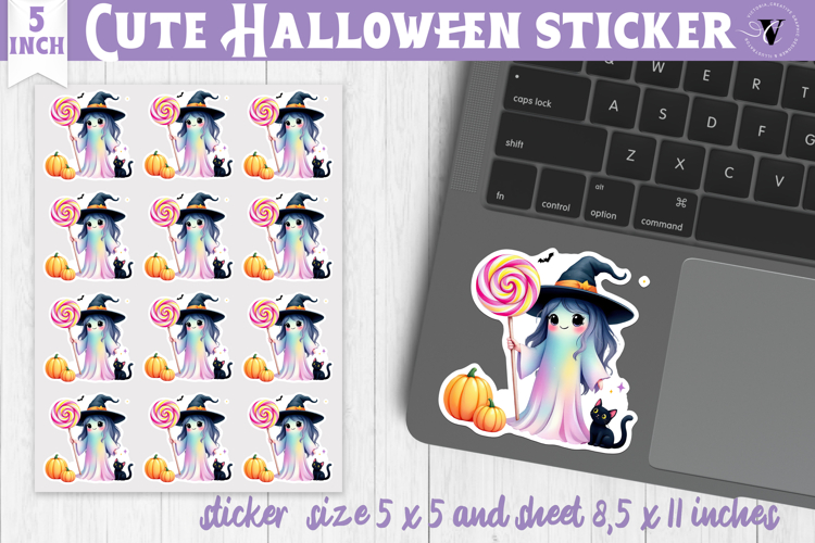Iridescent Halloween Sticker | Halloween printable