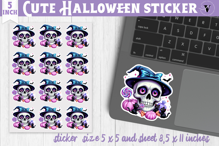 Iridescent Halloween Sticker | Halloween printable