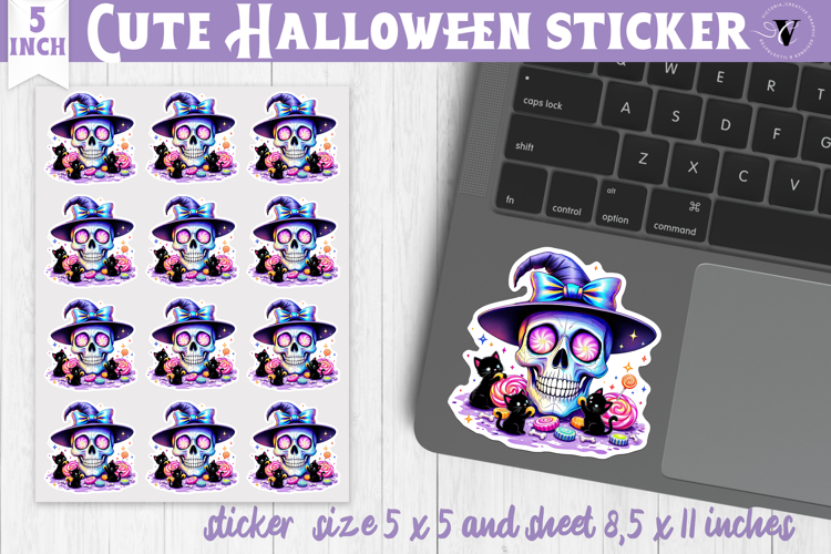 Iridescent Halloween Sticker | Halloween printable