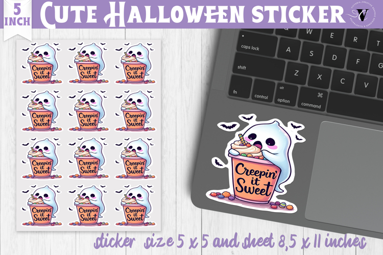 Iridescent Halloween Sticker | Halloween printable