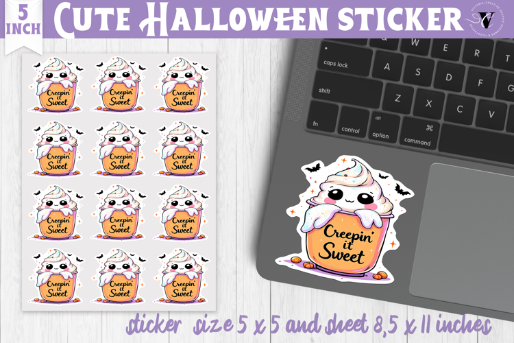 Iridescent Halloween Sticker | Halloween printable