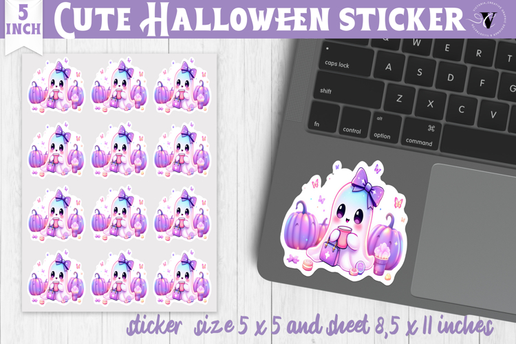 Iridescent Halloween Sticker | Halloween printable