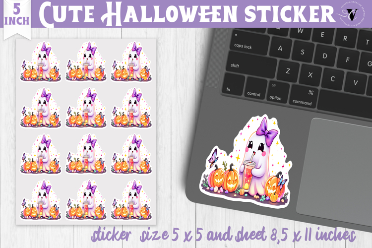 Iridescent Halloween Sticker | Halloween printable