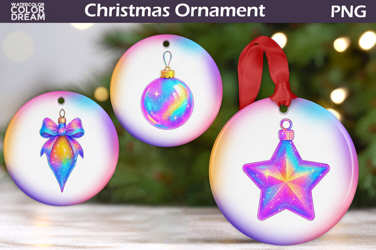 Iridescent Christmas Ornament | Pink Coquette Christmas example image 1
