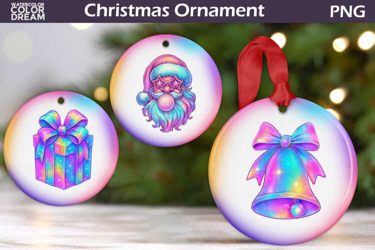 Iridescent Christmas Ornament | Pink Coquette Christmas example image 1